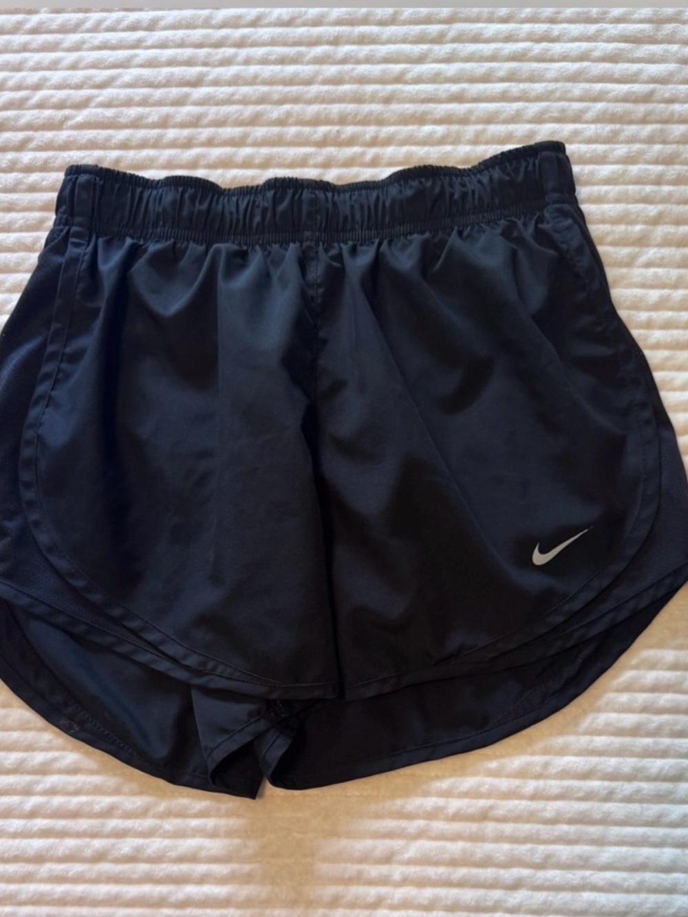 Authentic Nike Tempo Black Athletic Shorts with Reflective Swoosh